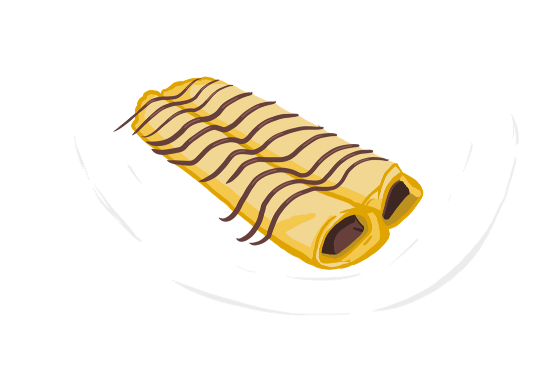 Ručna ilustracija palačinke